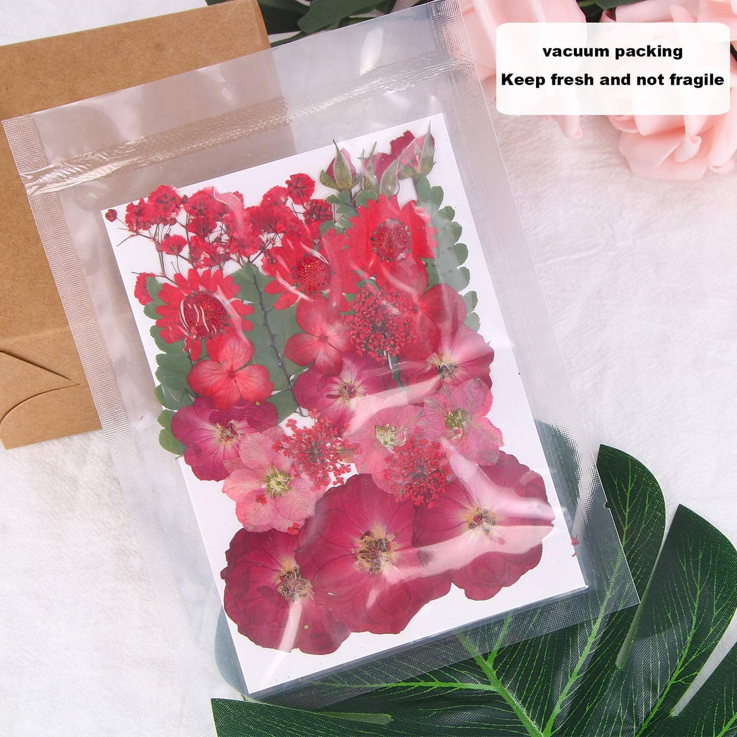 Red Dried Pressed Flowers, Pressed Red Roses Dried Flowers for Resin Molds Jewelry Nail Art Craft DIY