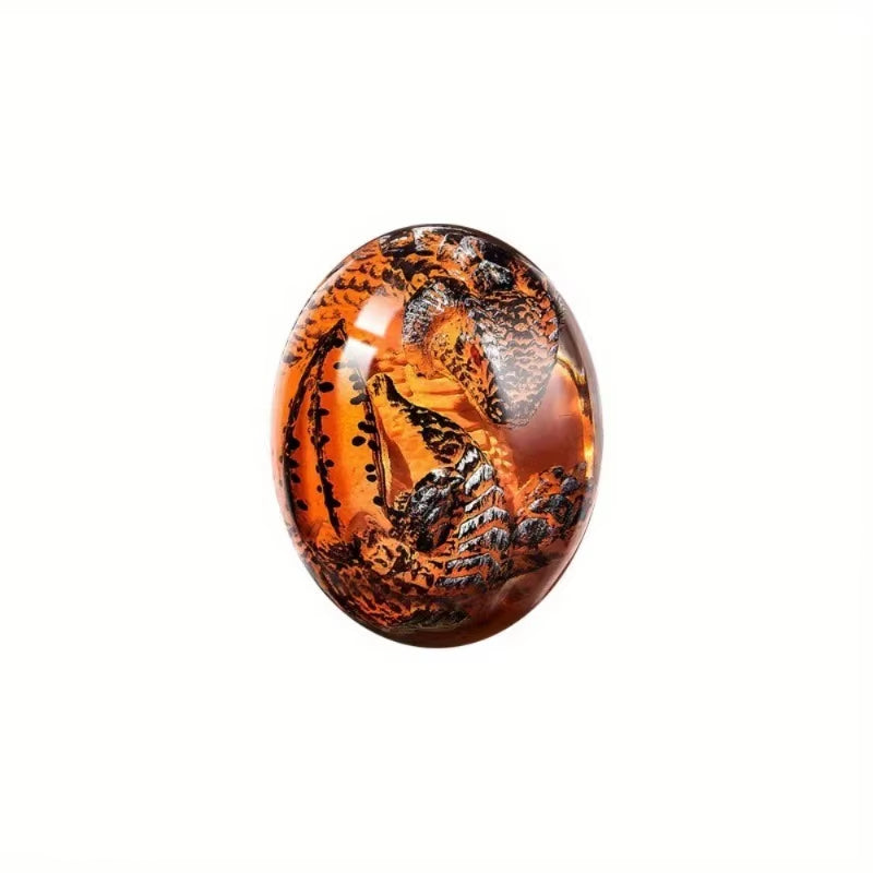 Crystal Transparent Resin Statue Dragon Egg Dinosaur Egg Souvenir Resin Craft Luminous Handmade Dragon Eggs Home Decor Gift