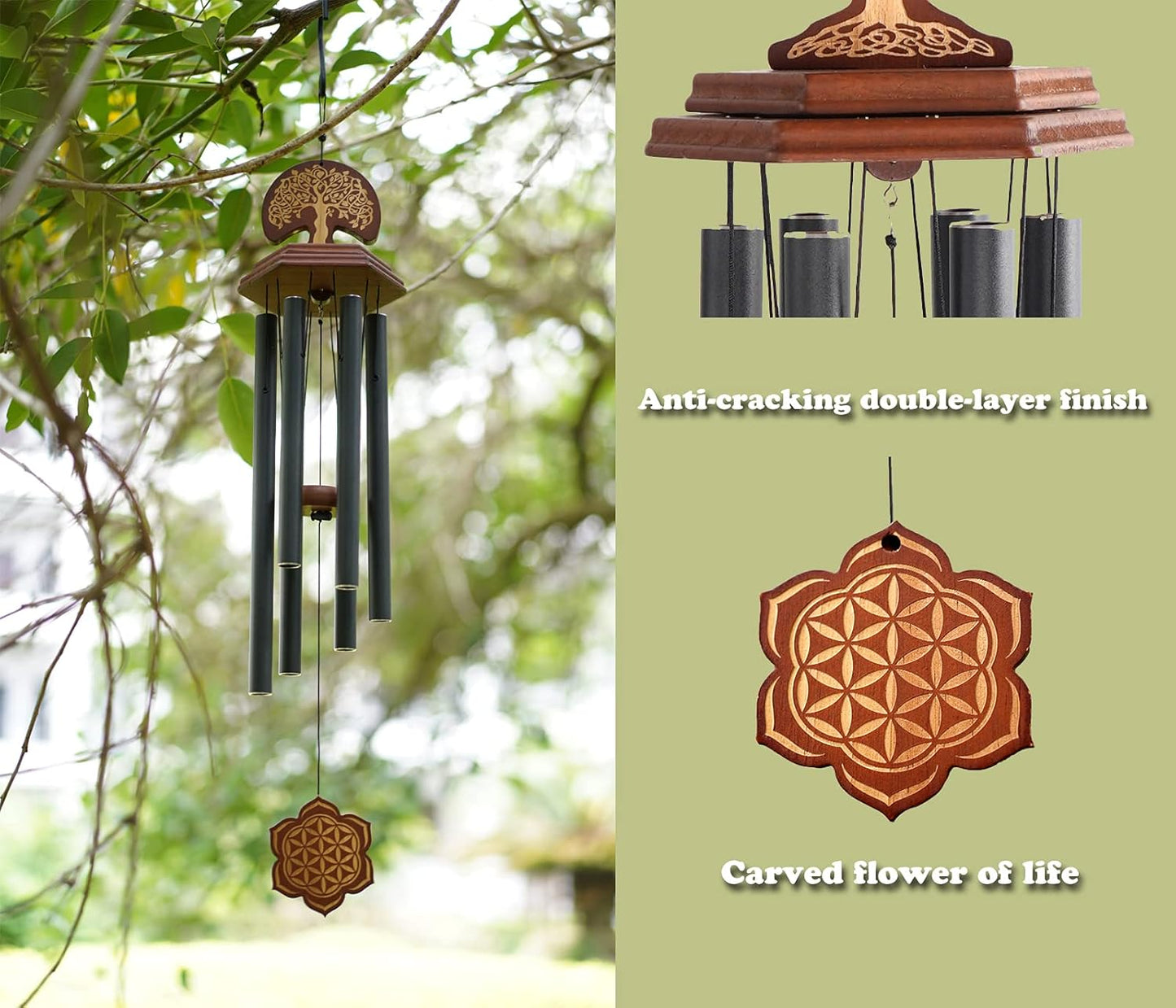 Large Memorial Wind Chime,Condolence Bereavement Rememberance Gifts, 32" Wind Chimes for outside Garden