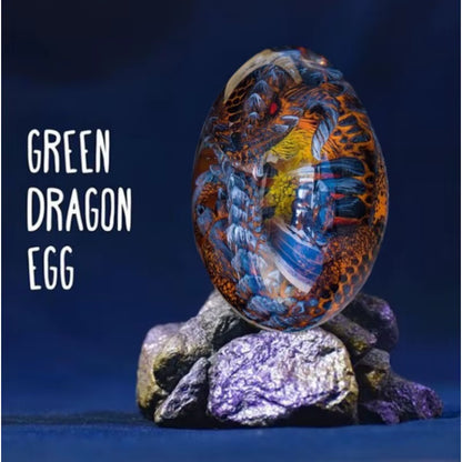 Crystal Transparent Resin Statue Dragon Egg Dinosaur Egg Souvenir Resin Craft Luminous Handmade Dragon Eggs Home Decor Gift