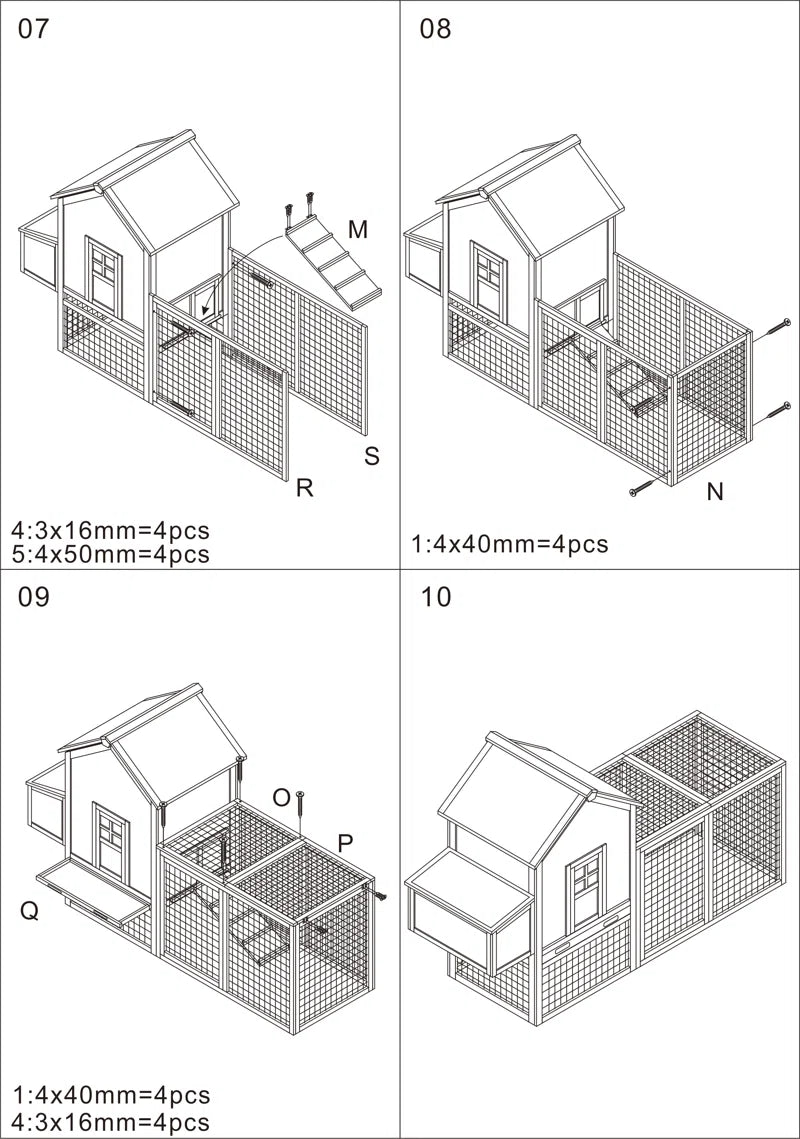 Zebediah 12 Square Feet Chicken Coop with Chicken Run for up to 3 Chickens