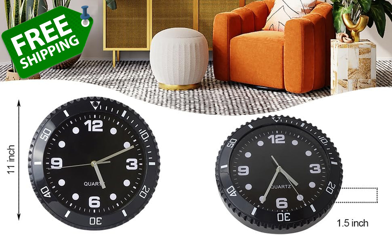 Wall Clock Clock 11 Inch Silent Clock Quartz Battery Wall Clock Modern Wall Cloc