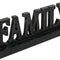 Farmhouse Distressed Black Wood Family Sign for Tabletop 16", Handmade Rustic Family Signs for Home Decor, Decorative Christmas Signs, Thanksgiving Signs for Shelf Fireplace Living Room Bedroom