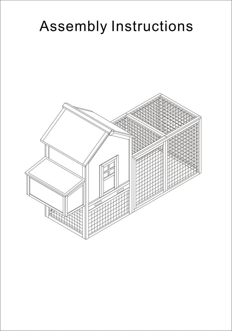 Zebediah 12 Square Feet Chicken Coop with Chicken Run for up to 3 Chickens