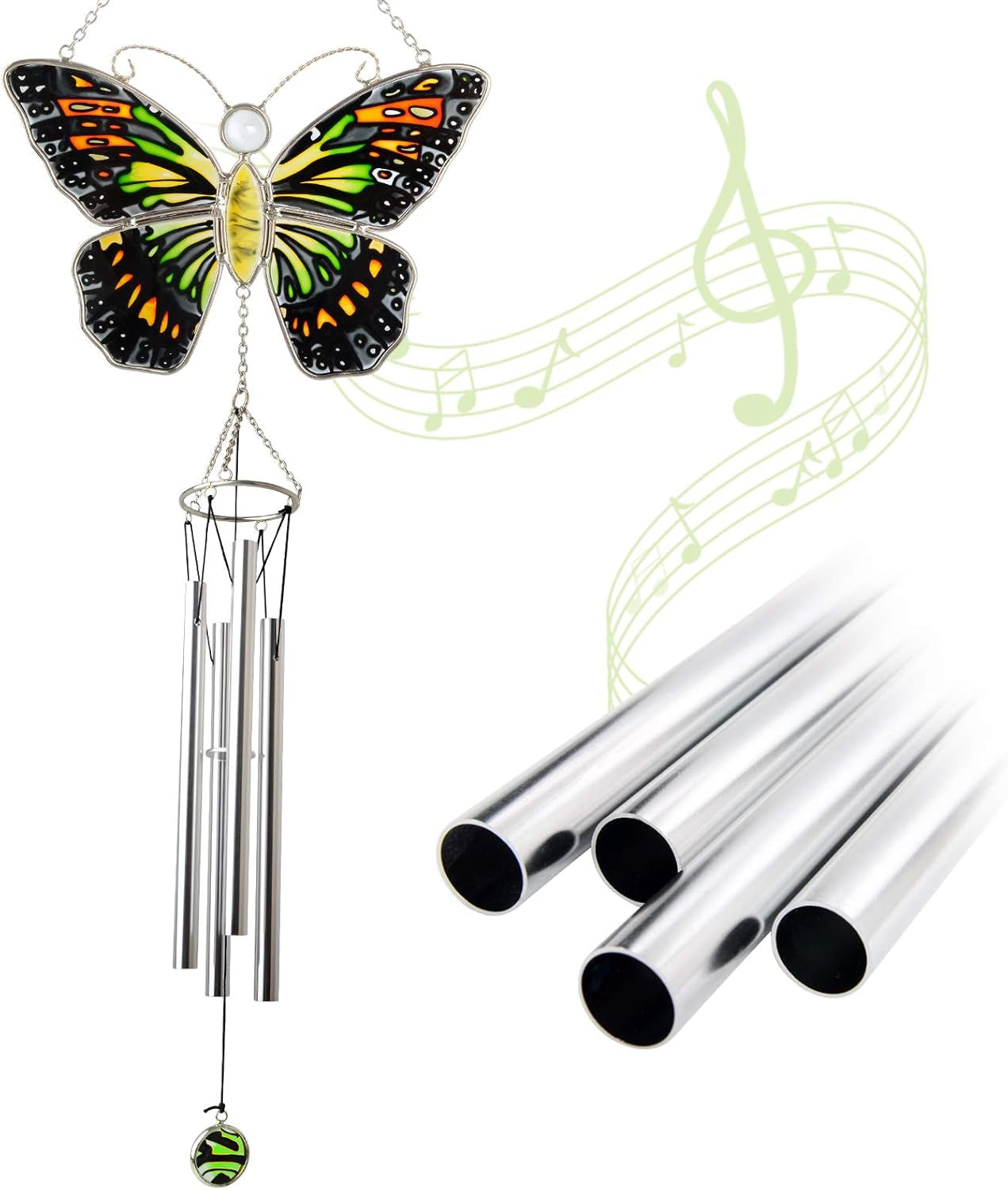 Wind Chimes Outdoor Wind Chimes Butterfly Wind Chimes Butterflies Decoration,Windchimes Unique Outdoor Memorial Gifts Butterfly Garden Bells Wedding Gifts Memorial Wind Chimes Garden Yard