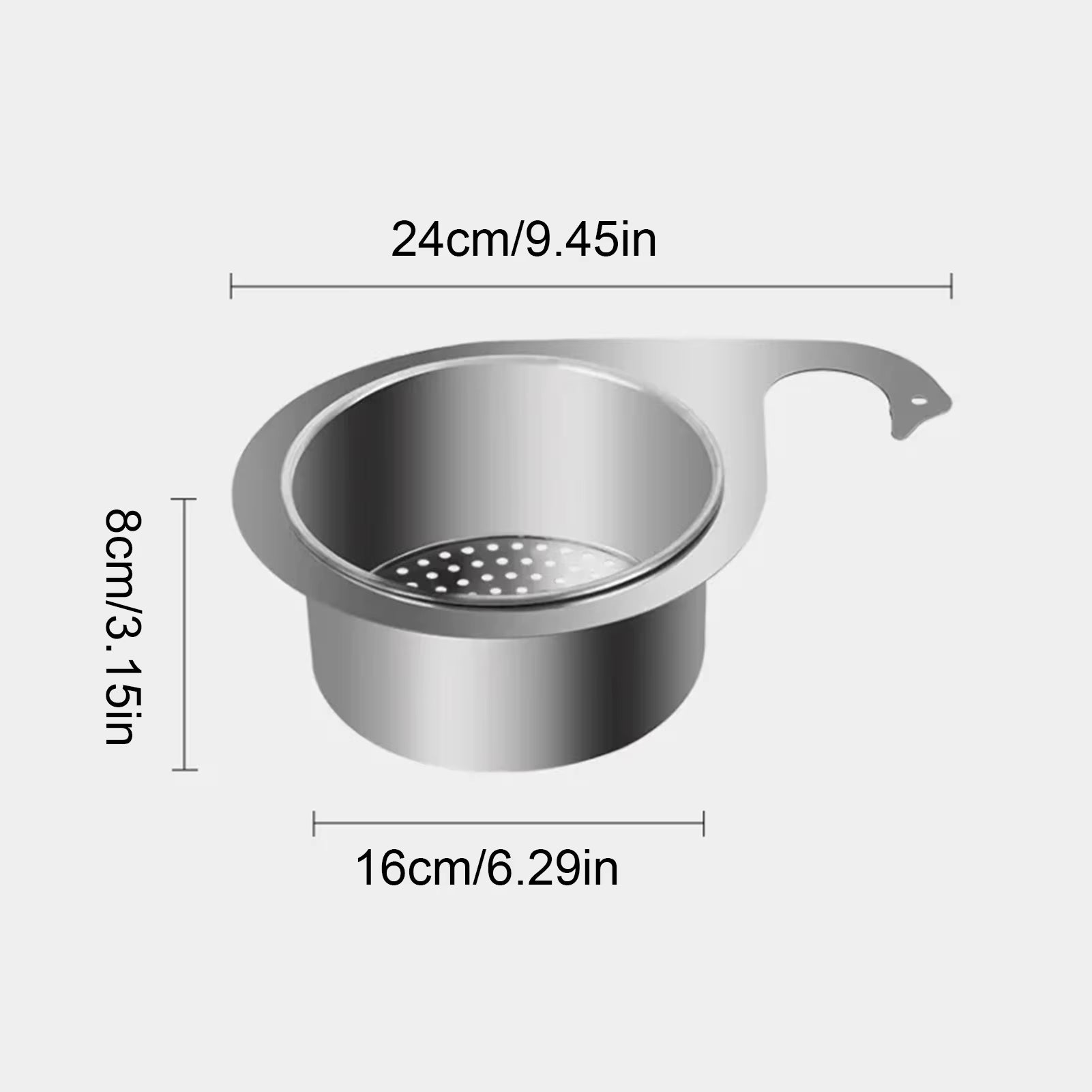 1Pcs Stainless Steel Swan Sink Filter Basket Kitchen Sink Dedicated Swan Filter Basket Hanging Drain Rack Kitchen Supplies