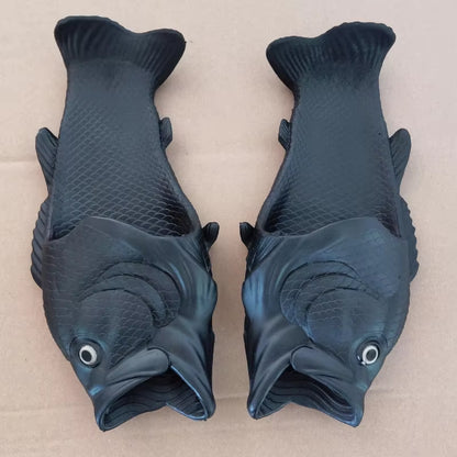 Stylish Fish Slippers for Women 2024 New Unique Design Family Beach Shoes Ladies Comfortable and Cool Flip Flips