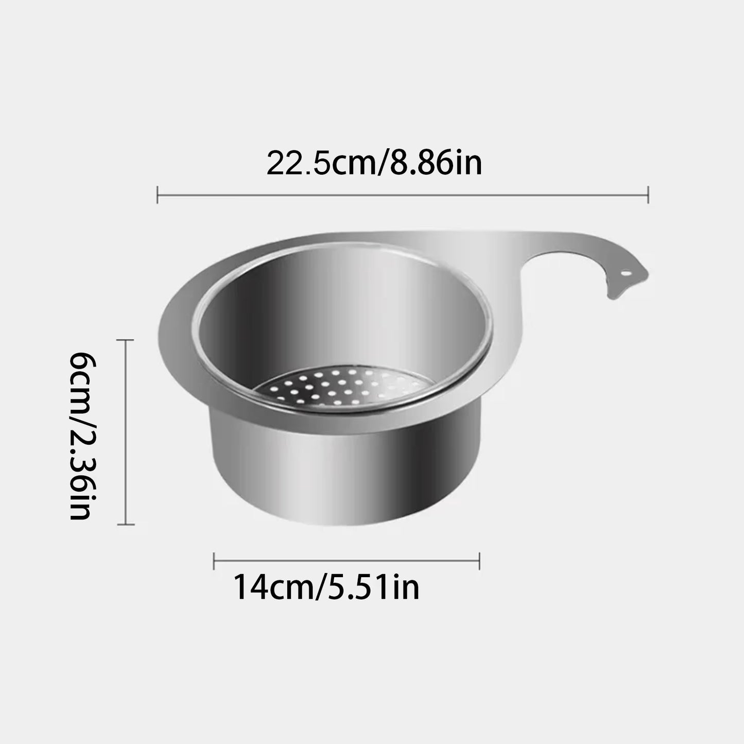 1Pcs Stainless Steel Swan Sink Filter Basket Kitchen Sink Dedicated Swan Filter Basket Hanging Drain Rack Kitchen Supplies