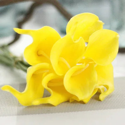 10Pcs Artificial Flowers Decorative Flowers Calla Latex Home Decoration Birthday Party Wedding Bouquet Flowers