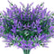 Artificial Flowers Lavender 8 Bundles,Fake Flowers Lavender, Plastic Flowers Artificial for Decoration,Wedding,Garden,Patio,Purple