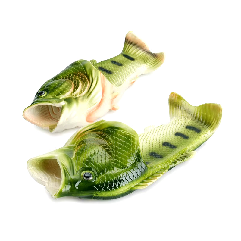 Stylish Fish Slippers for Women 2024 New Unique Design Family Beach Shoes Ladies Comfortable and Cool Flip Flips