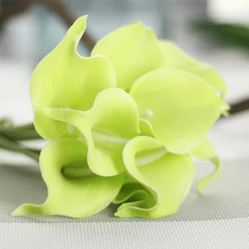 10Pcs Artificial Flowers Decorative Flowers Calla Latex Home Decoration Birthday Party Wedding Bouquet Flowers