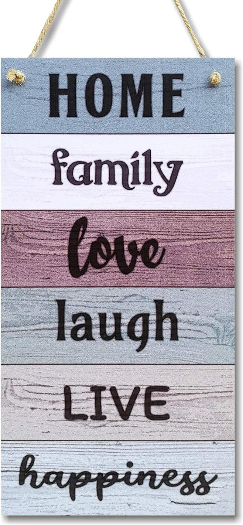 Home, Family, Love, Laugh, Live, Happiness Home Signs House Decorative Plaques Wall Art Kitchen Signs House Decoration Welcome Signs 12" X 6"