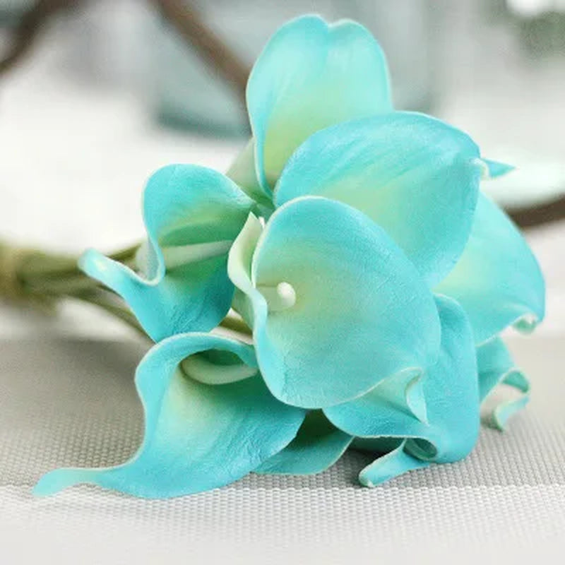 10Pcs Artificial Flowers Decorative Flowers Calla Latex Home Decoration Birthday Party Wedding Bouquet Flowers