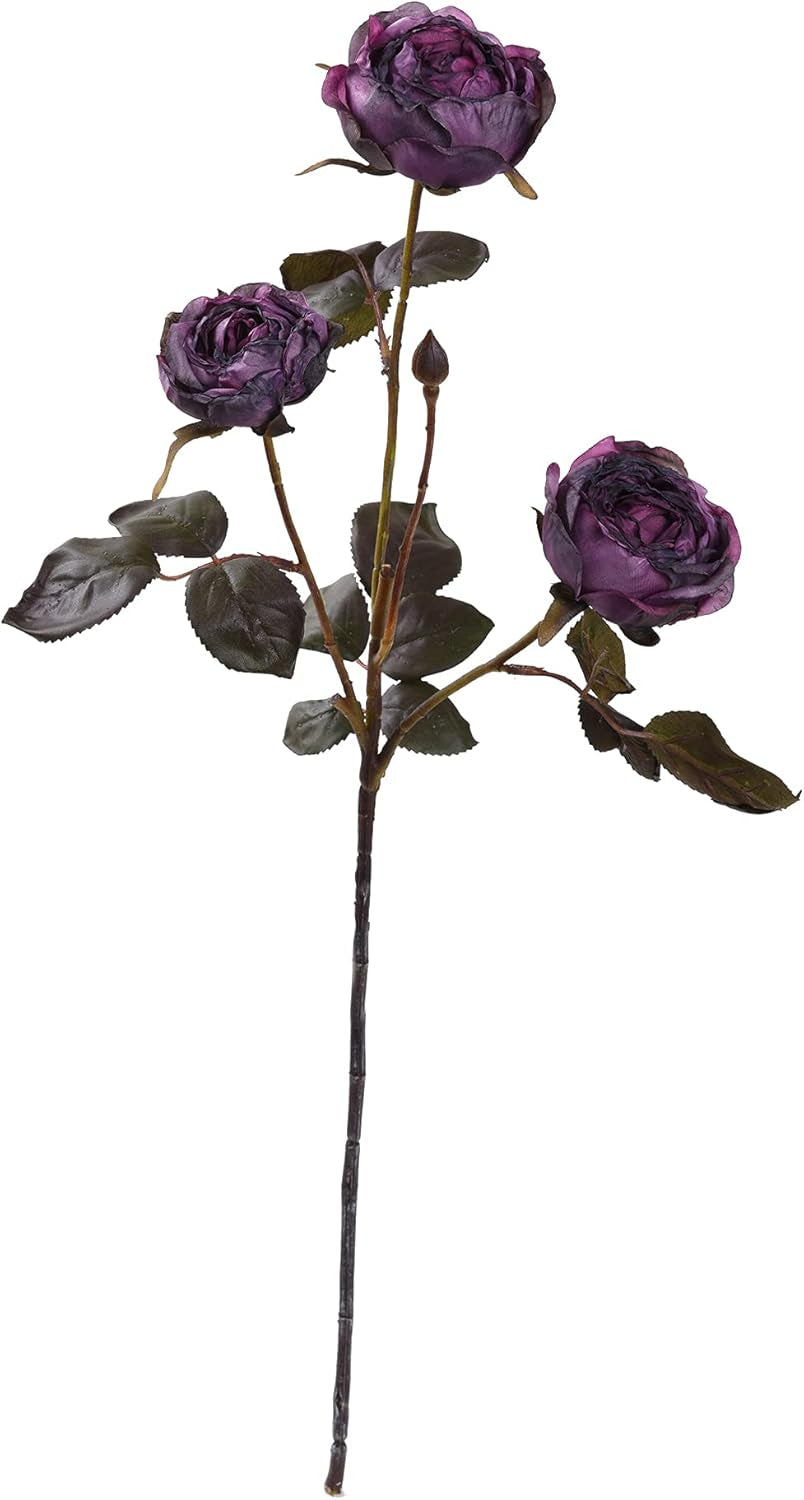 Artificial Flowers Vintage Rose 3 Pack/9 Head Semi-Dried Flowers Autumn Rose Faux Flowers Unwithering Real like Rose Flowers ULAF03SV