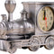 Silver Retro Train Clock Model Train Locomotive Clock Table Time Clock Steampunk Decoration Home Office Shelf Train Model Time Clock