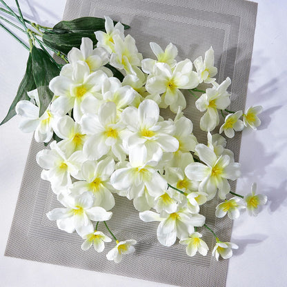 Artificial Orchids Flowers 10Pcs Ivory Fake Orchids Flowers Stems in Bulk for Wedding Home Centerpieces Decor, White