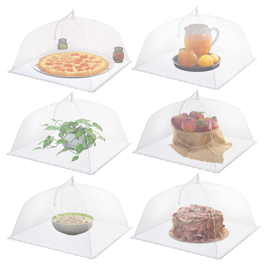 Food Covers 17 Inch Pop-Up Encrypted Mesh Plate Serving Tents, Fine Net Screen Umbrella for Outdoors, Parties, Picnics, Bbqs