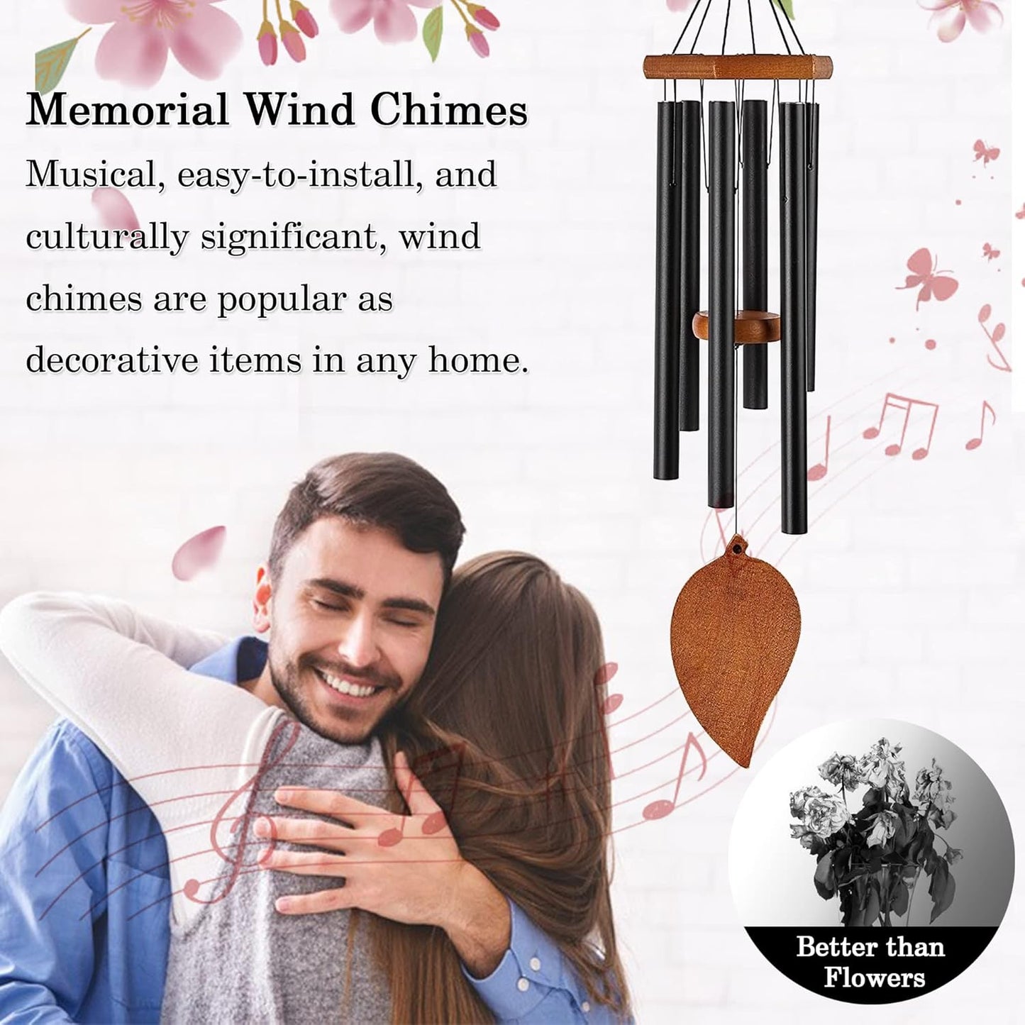 Wind Chimes for outside Wind Chimes Sympathy Wind Chimes Memorial Wind Chimes Outdoor Deep Tone Large Wind Chimes