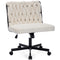 Oakleigh Teddy Upholstered Cross Legged Office Chair with Swivel Wheels