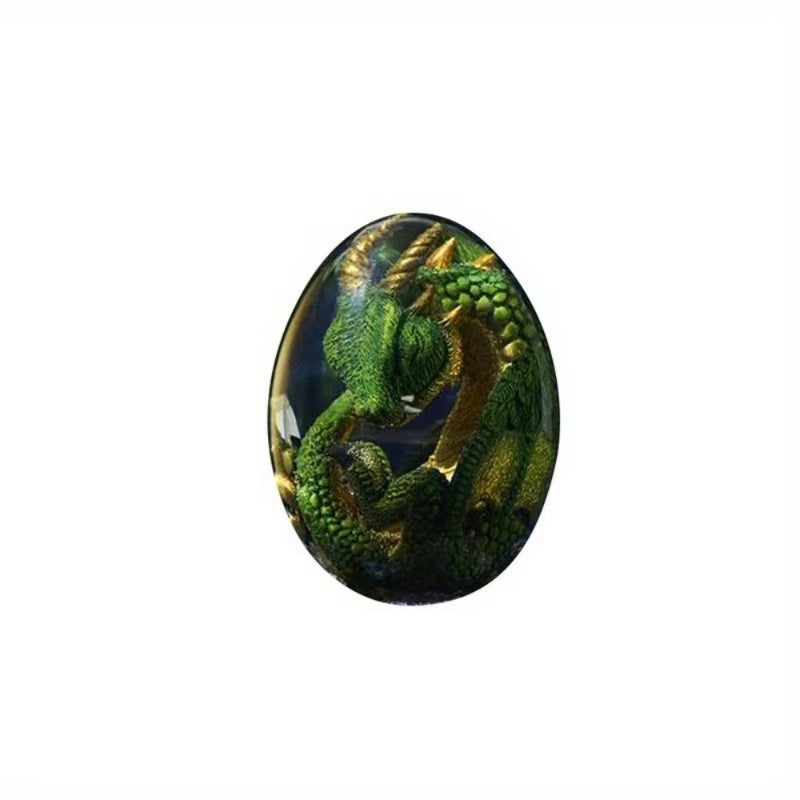 Crystal Transparent Resin Statue Dragon Egg Dinosaur Egg Souvenir Resin Craft Luminous Handmade Dragon Eggs Home Decor Gift