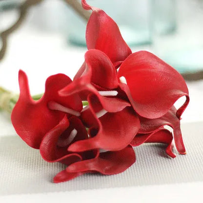 10Pcs Artificial Flowers Decorative Flowers Calla Latex Home Decoration Birthday Party Wedding Bouquet Flowers