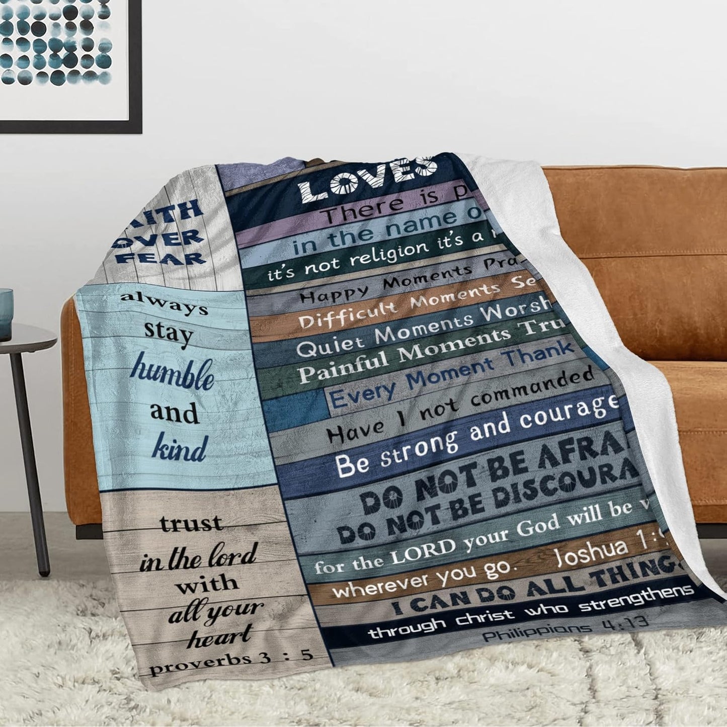 Christian Gifts for Women Faith Blanket 50"X60"- Best Gifts for Christian Women/Men - Inspirational Gifts for Women - Religious Gifts for Women/Men - Funny Christian Birthday Throw Blanket