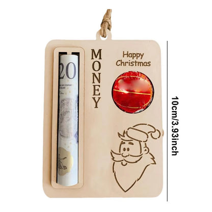 Christmas Gift Cards Theme Cartoon Print Money Holder Gift Cards Happy New Year Money Cards for Cash Gifts Navidad 2024