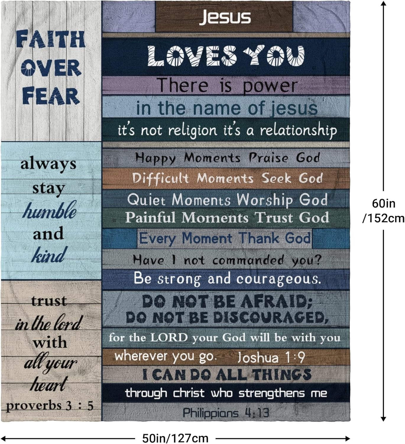 Christian Gifts for Women Faith Blanket 50"X60"- Best Gifts for Christian Women/Men - Inspirational Gifts for Women - Religious Gifts for Women/Men - Funny Christian Birthday Throw Blanket