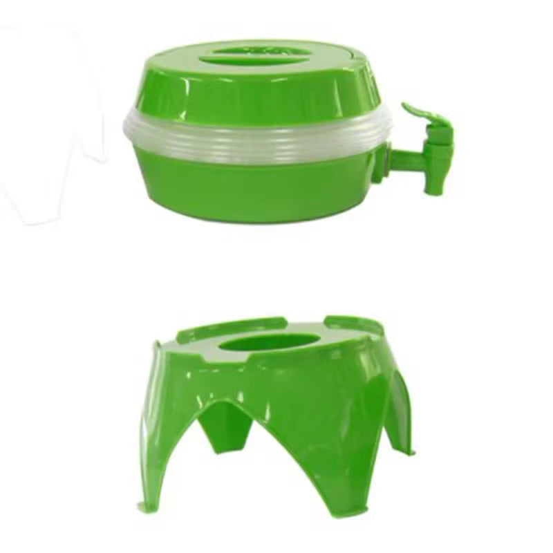 Outdoor Foldable Water Container Camping Folding Water Bucket Fishing Travel Beer Juice Drinking Storage Tap Bucket