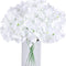 Artificial Hydrangea Silk Flowers Heads Full Hydrangea Flowers Pack of 10 (White)