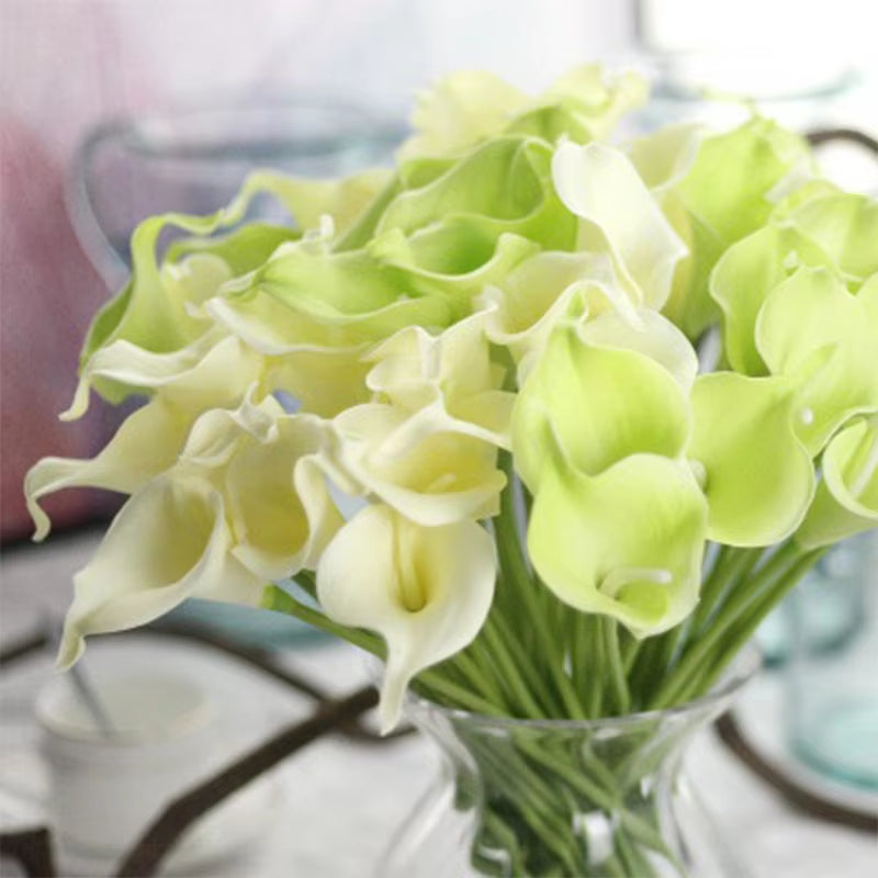 10Pcs Artificial Flowers Decorative Flowers Calla Latex Home Decoration Birthday Party Wedding Bouquet Flowers