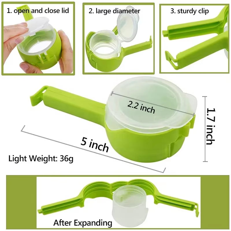 Snack Sealing Clip Preservation Sealing Clip Plastic Food Saver Travel Kitchen Gadget Sealed Pour Food Storage Bag Lid Clip