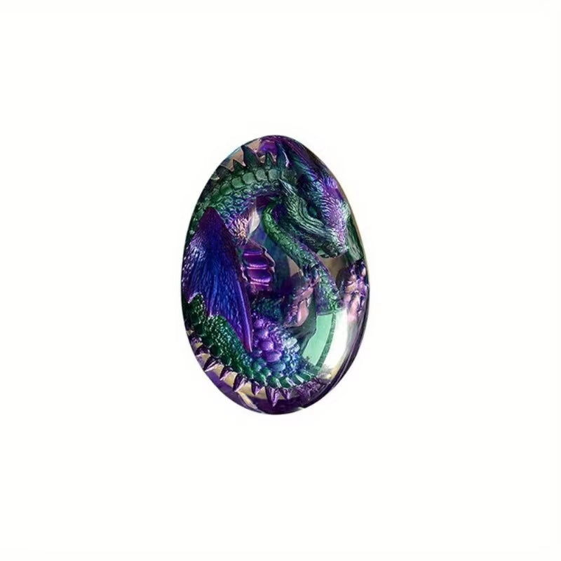 Crystal Transparent Resin Statue Dragon Egg Dinosaur Egg Souvenir Resin Craft Luminous Handmade Dragon Eggs Home Decor Gift