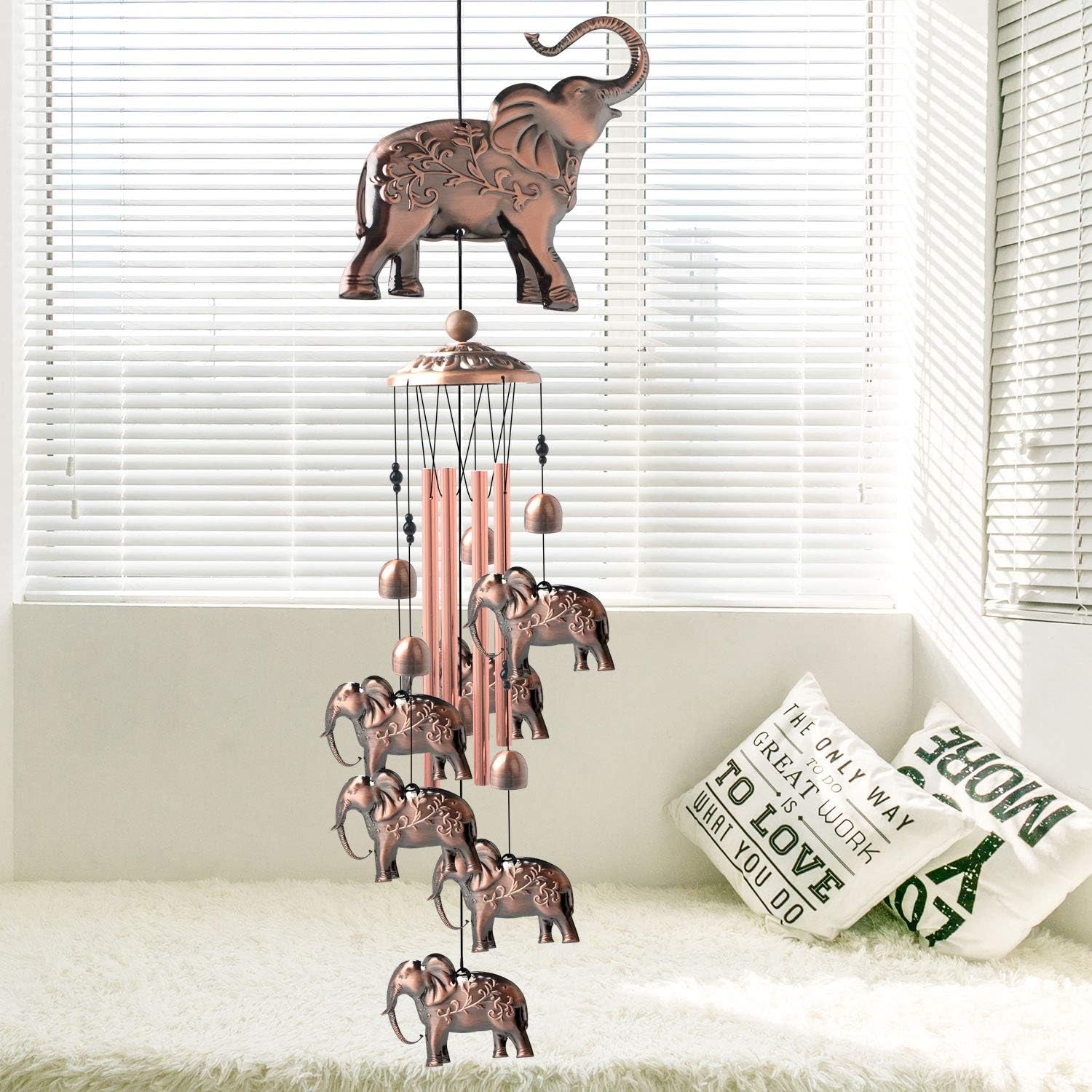 Elephtant Copper Wind Chimes Outdoor, 2023 New Mother Garden Decorations, Gardening Gifts Gift for All Mom/Dad/Women/Grandma/Mother/Daughter/Aunt/Friend/Wife,Windchime Yard Decor