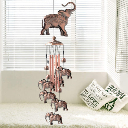 Elephtant Copper Wind Chimes Outdoor, 2023 New Mother Garden Decorations, Gardening Gifts Gift for All Mom/Dad/Women/Grandma/Mother/Daughter/Aunt/Friend/Wife,Windchime Yard Decor