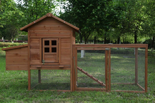 Zebediah 12 Square Feet Chicken Coop with Chicken Run for up to 3 Chickens