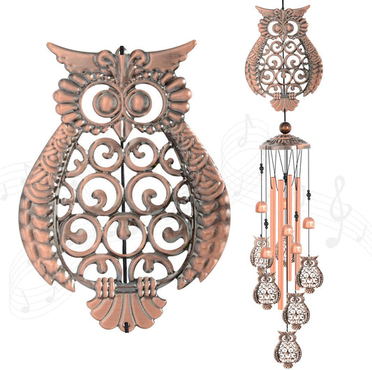 Owl Wind Chimes Sports Fan Wind Chimes, Gifts for Mom,Gifts for Kids,Gifts for Grandma,Gifts for Friends, Wind Chimes Outdoor Indoor, Room Decor, Owl Decor Gifts