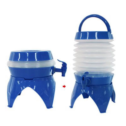 Outdoor Foldable Water Container Camping Folding Water Bucket Fishing Travel Beer Juice Drinking Storage Tap Bucket