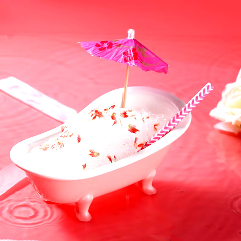 Creative Cocktail Glass 3D Ceramic Bathtub Cocktail Glasses Pink Tub Wine Cup Hawaii Tiki Mug Cold Drink Smoothies Dessert Cake