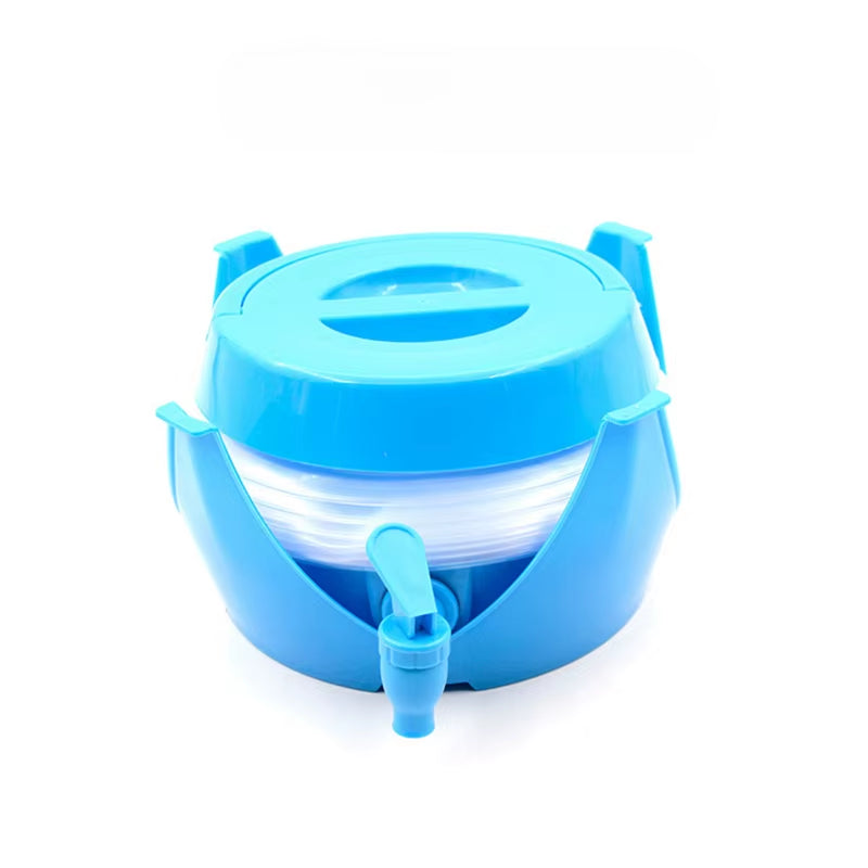 Outdoor Foldable Water Container Camping Folding Water Bucket Fishing Travel Beer Juice Drinking Storage Tap Bucket